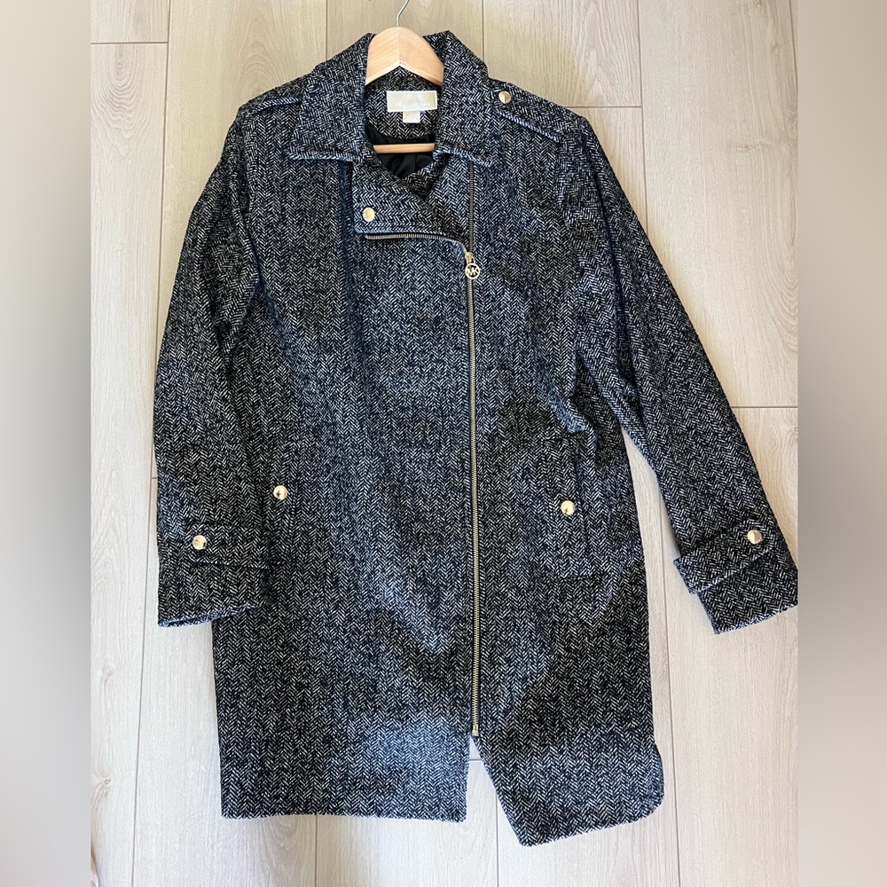 Michael Kors Women’s Gray Herringbone Coat